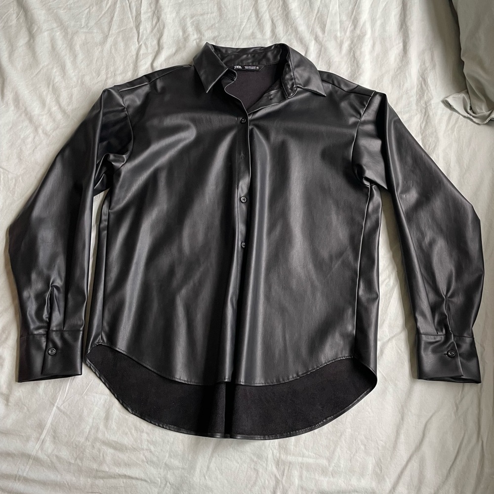 Zara Leather Overshirt
